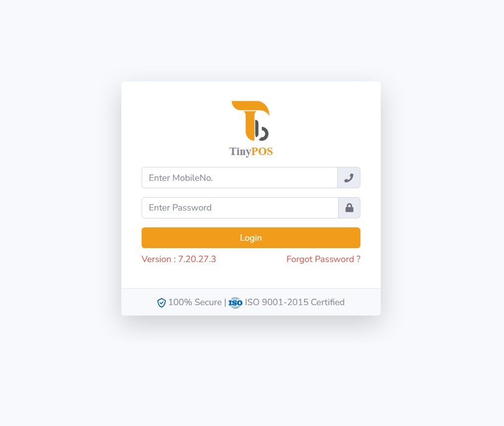 TinyPOS Version 7.20.27.3
